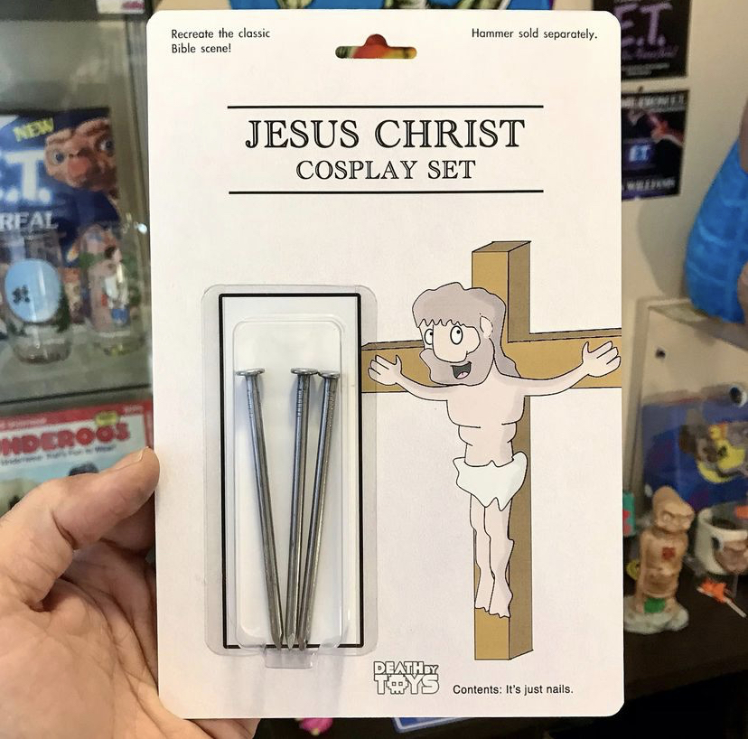 cartoon - Recreate the classic Bible scene! Hammer sold separately Et. New T. Jesus Christ Cosplay Set Real Deroos Death Toys Contents It's just nails