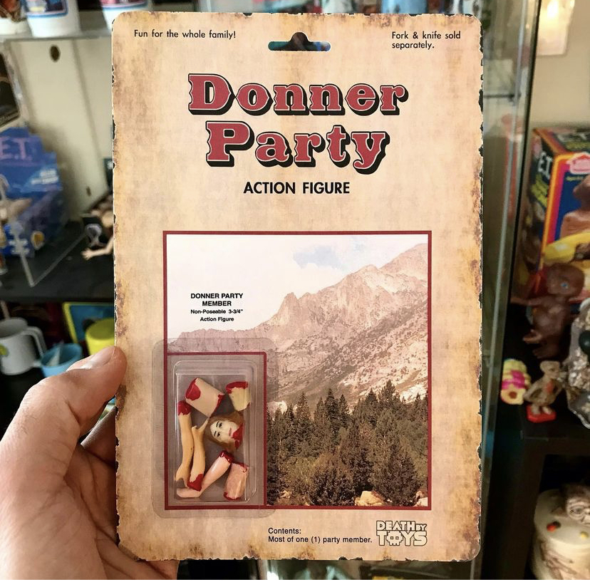 Fun for the whole family Fork & knife sold separately. Donner Party 2 Action Figure Donner Party Member How Action Contents Death Wolterosa 1 party member Toys