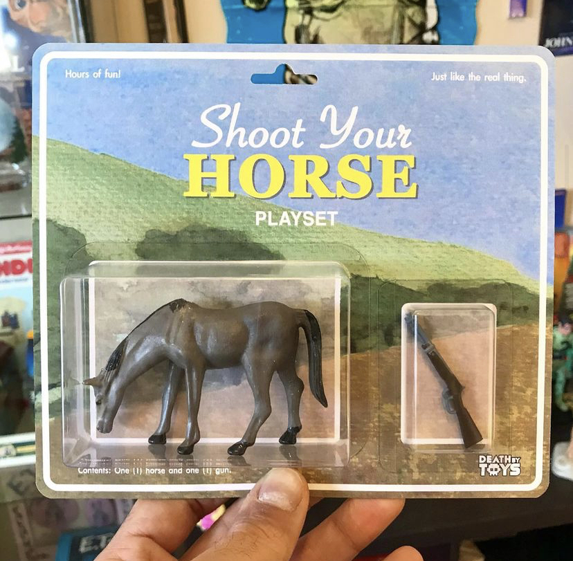 death by toys - Hours of fun! Just the real Shoot Your Horse Playset Ndi Lone One horse and one Deathix Toys