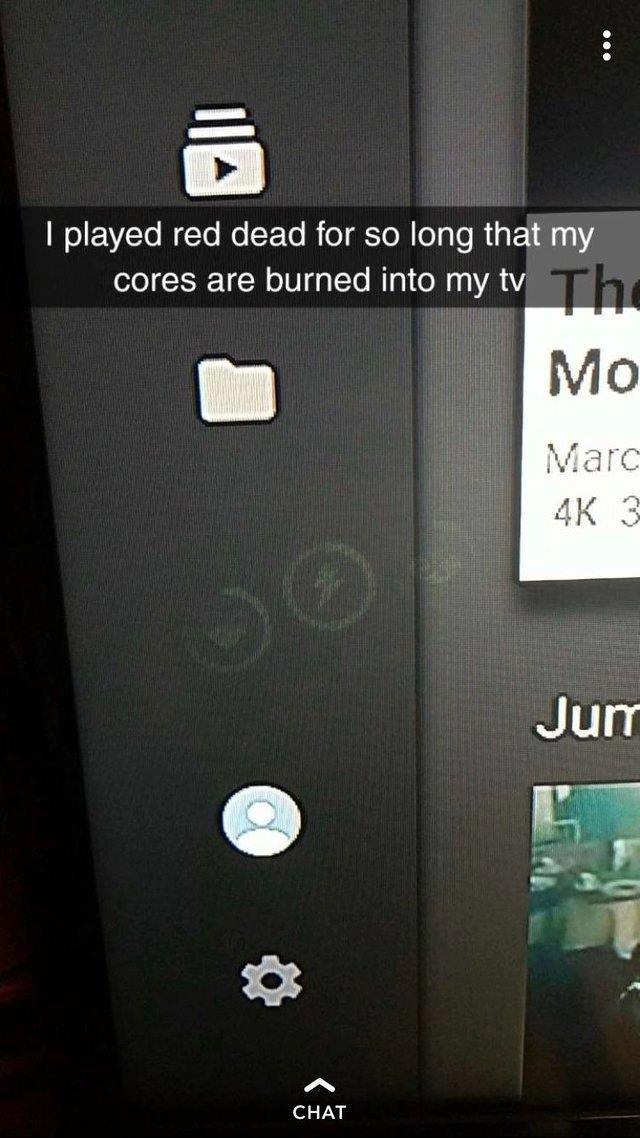 funny gaming memes - grind is real - ... I played red dead for so long that my cores are burned into my tv The Marc 4K 3 Jun Chat