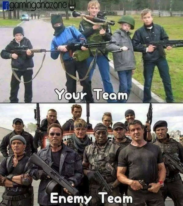 funny gaming memes - slav squad - nigaminganazone Your Team Enemy Team
