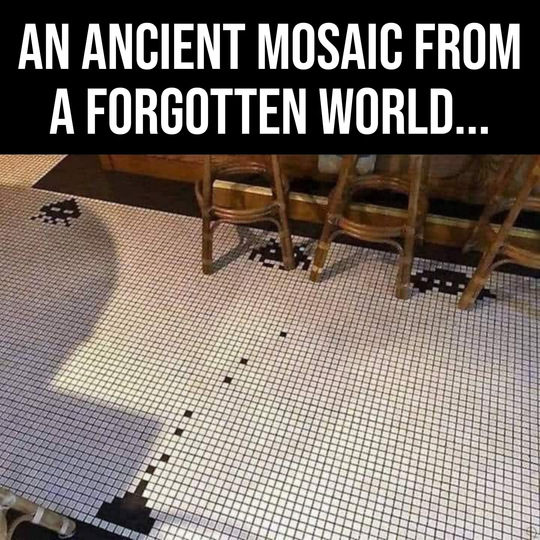 funny gaming memes - white city tube station - An Ancient Mosaic From A Forgotten World...