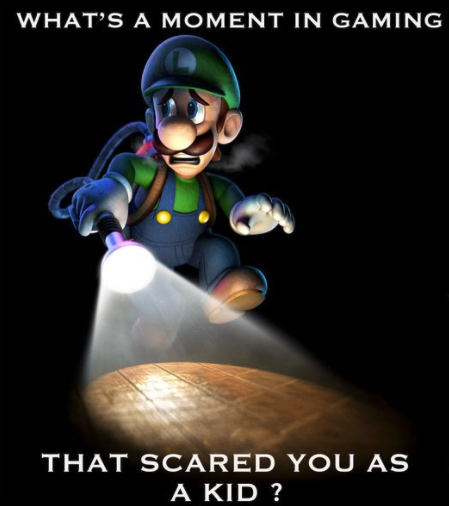 funny gaming memes - luigis mansion dark moon - What'S A Moment In Gaming That Scared You As A Kid ?