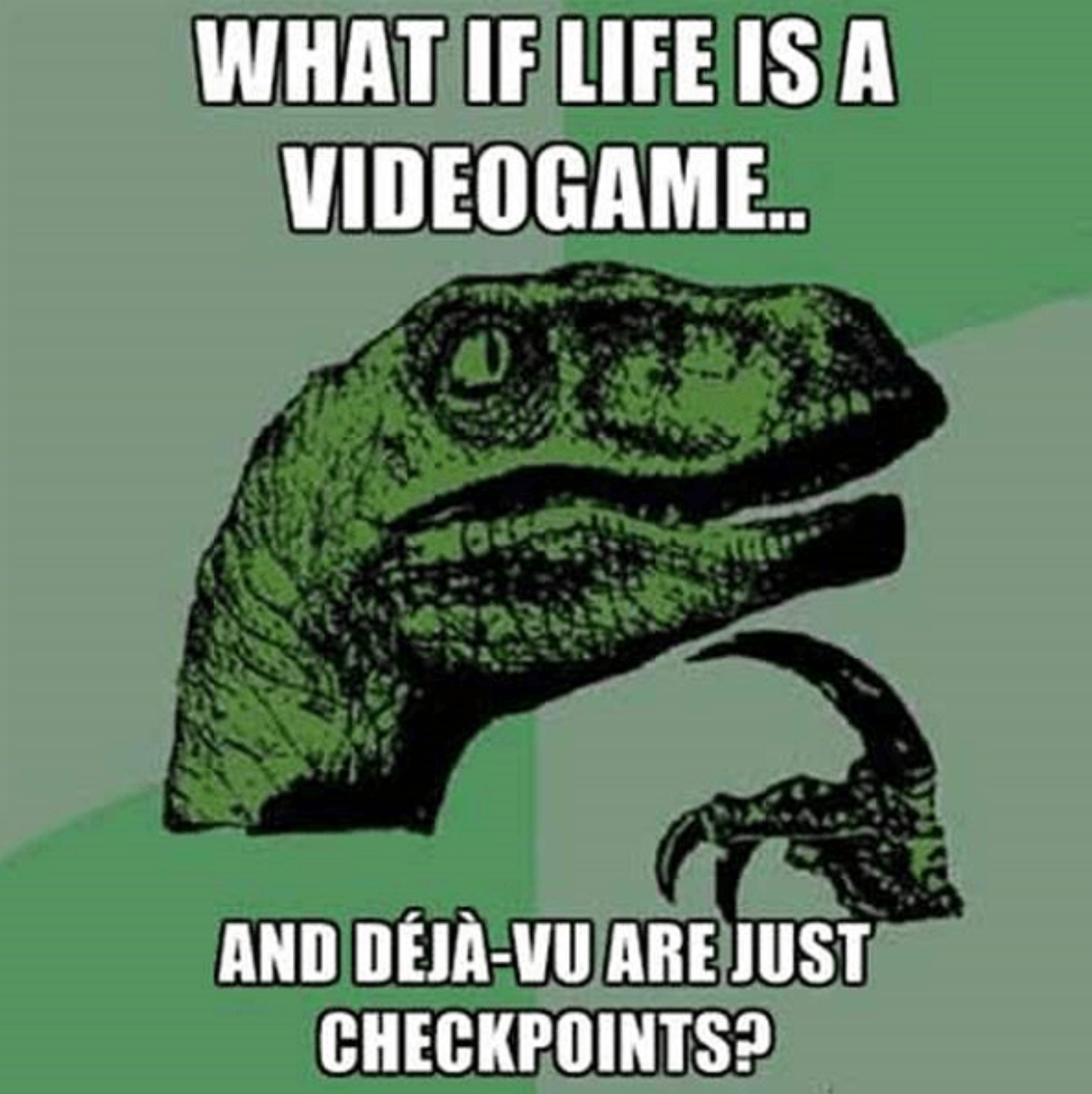 funny gaming memes - video game memes - What If Life Is A Videogame.. 102 And DjVu Are Just Checkpoints?