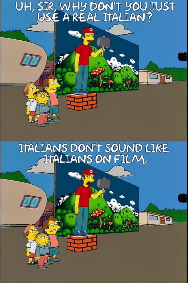 Animated Mario Movie Cast  - Italians don't talk like Italians in films
