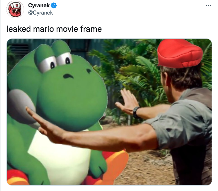 Animated Mario Movie Cast  - Chris pratt meme - Jurassic Park edit