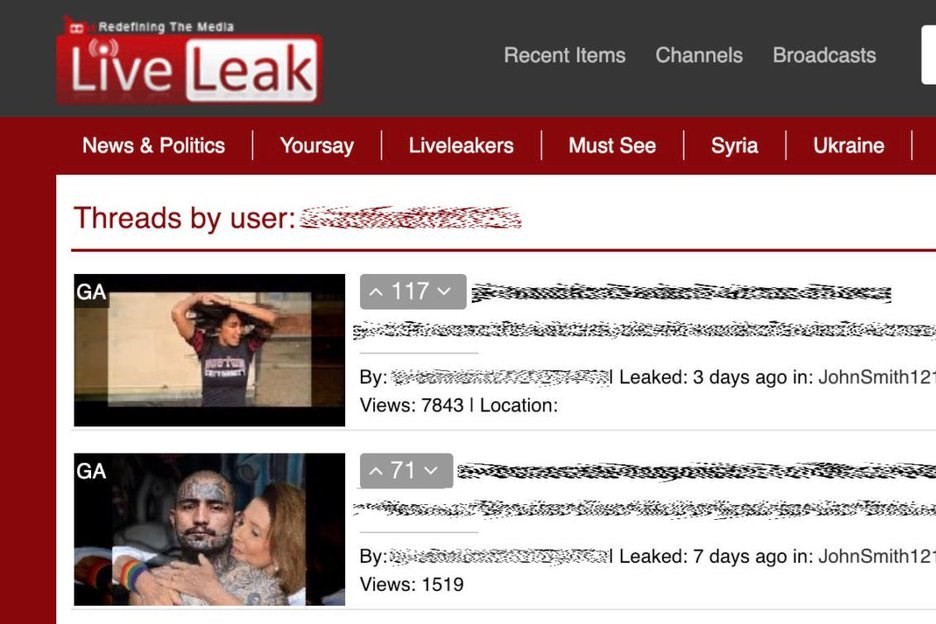 people traumatized as kids -  ask reddit - media - Redefining The Media Live Leak Recent Items Channels Broadcasts News & Politics | Yoursay Liveleakers Must See Syria Ukraine Threads by user Ga ^ 117 v kesena Te By Es Leaked 3 days ago in John Smith 12 V