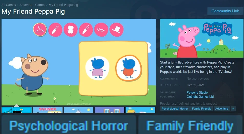 funny gaming memes  - games - All Game Adventure Games My Friend Peppa Pig My Friend Peppa Pig Community Hub oon Peppa Pig Start a funfilled adventure with Peppa Pig Create your style, meet favorite characters, and play in Peppa's world. It's just being i