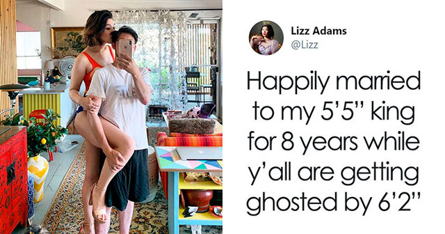 liz adams tall - Lizz Adams Happily married to my 5'5" king for 8 years while y'all are getting ghosted by 6'2"