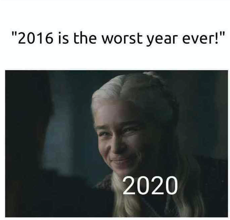 2020 horrible year - "2016 is the worst year ever!" 2020