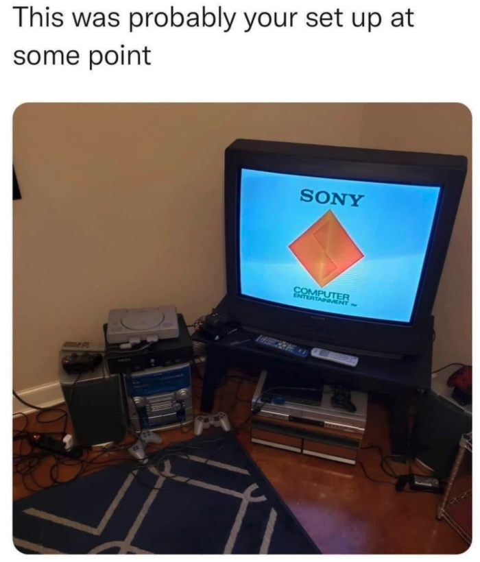 funny gaming memes  - laptop - This was probably your set up at some point Sony