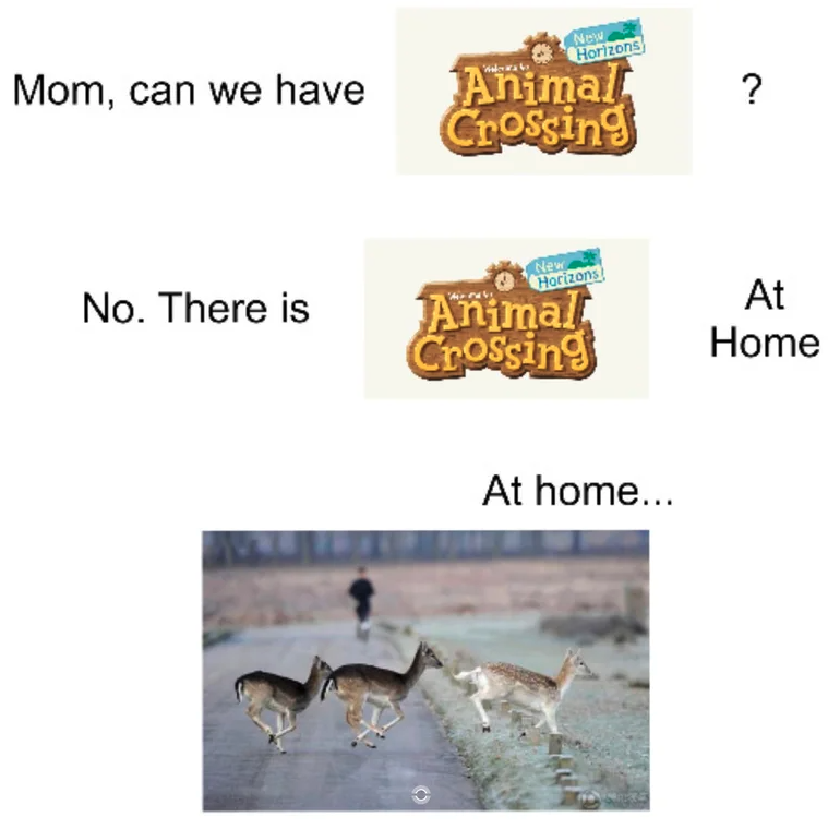 gaming memes  - animal crossing wild world - New Horizons Mom, can we have ? Animal Crossing New Horizons No. There is Animal Crossing At Home At home...