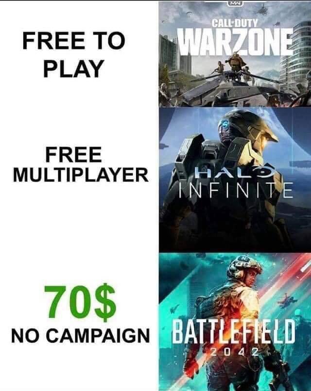 Umu Call Duty Free To Play Warzone Free Multiplayer Halos Infinite 70$ No Campaign Battlefield 2 0 4 2