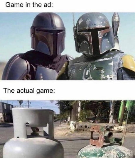 mando and boba fett meme - Game in the ad The actual game
