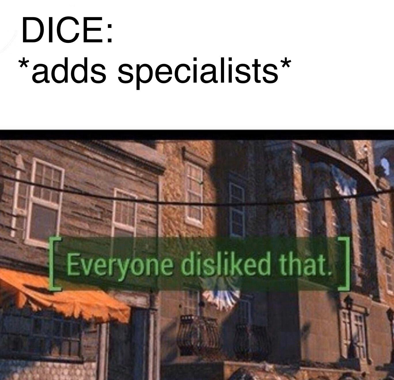 select security - Dice adds specialists Everyone disd that.
