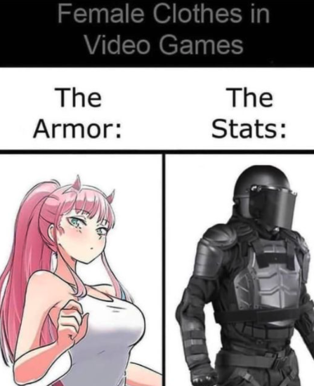 funny gaming memes  - games n gage s60v2 - Female Clothes in Video Games The Armor The Stats