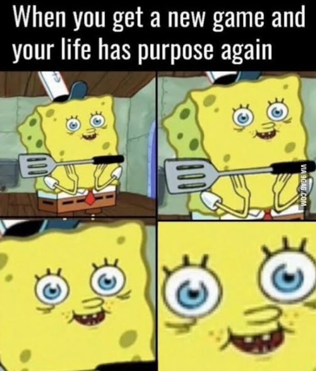 funny gaming memes - new game memes - When you get a new game and your life has purpose again Via Cag.Com