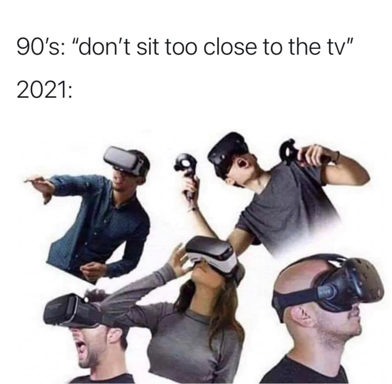 funny gaming memes - 90s don t sit too close - 90's