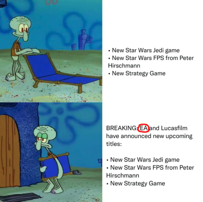funny gaming memes - gacha players meme - Se New Star Wars Jedi game New Star Wars Fps from Peter Hirschmann New Strategy Game 783 S. Breaking Ea and Lucasfilm have announced new upcoming titles New Star Wars Jedi game New Star Wars Fps from Peter Hirschm