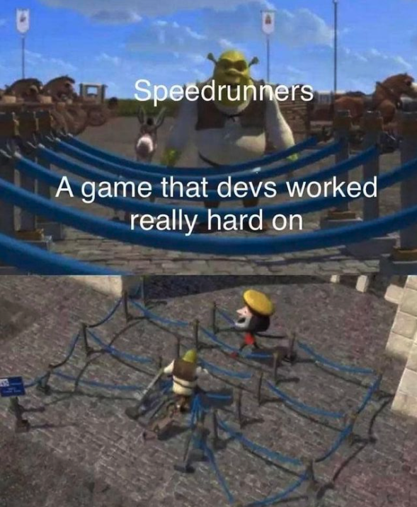 funny gaming memes - energy - Speedrunners A game that devs worked really hard on