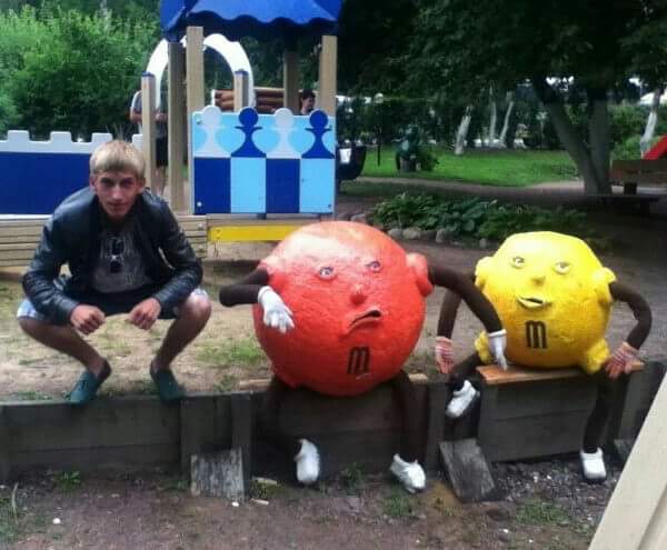 cursed pics - Russia - m&ms with scary faces