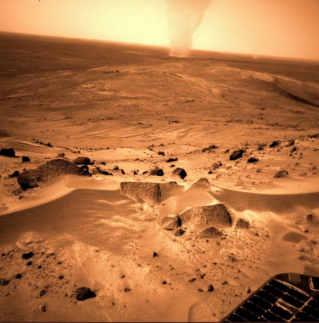 space pictures - dust devil on mars