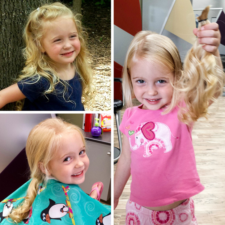 My daughter always received comments about her ’princess hair.’ But she got her hair cut and donated the hair to ’Locks of Love.