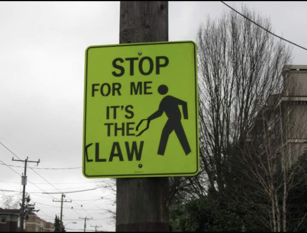 funny vandalisim - street sign - Stop For Me It'S Theo Klaw X