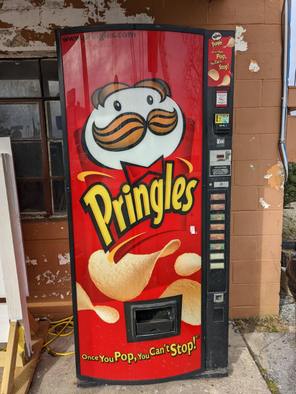 “This Pringle can vending machine in Ocean City, Maryland.”