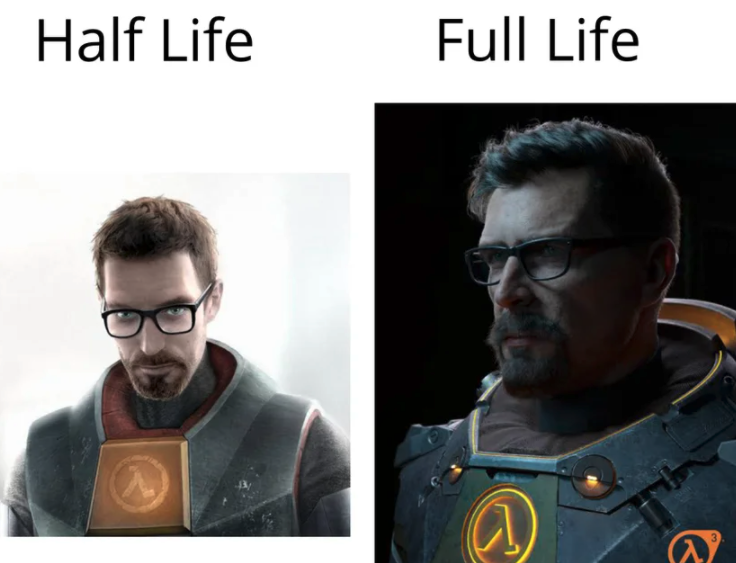 funny gaming memes - gordon freeman - Half Life Full Life 0 a