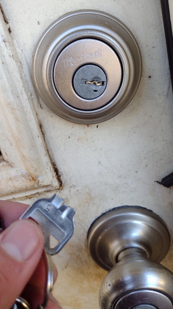 people having a bad day - key broke off in lock