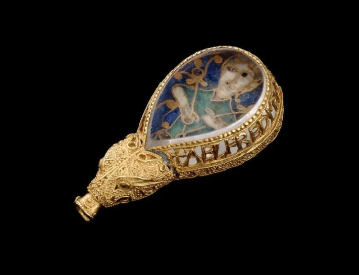 artifacts from history  - “The Alfred Jewel”, Anglo Saxon England, 9th century, from The Ashmolean Museum, Oxford.