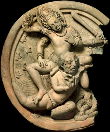 artifacts from history  - Vishnu riding Garuda, Gupta period, 4ᵗʰ Century CE, India