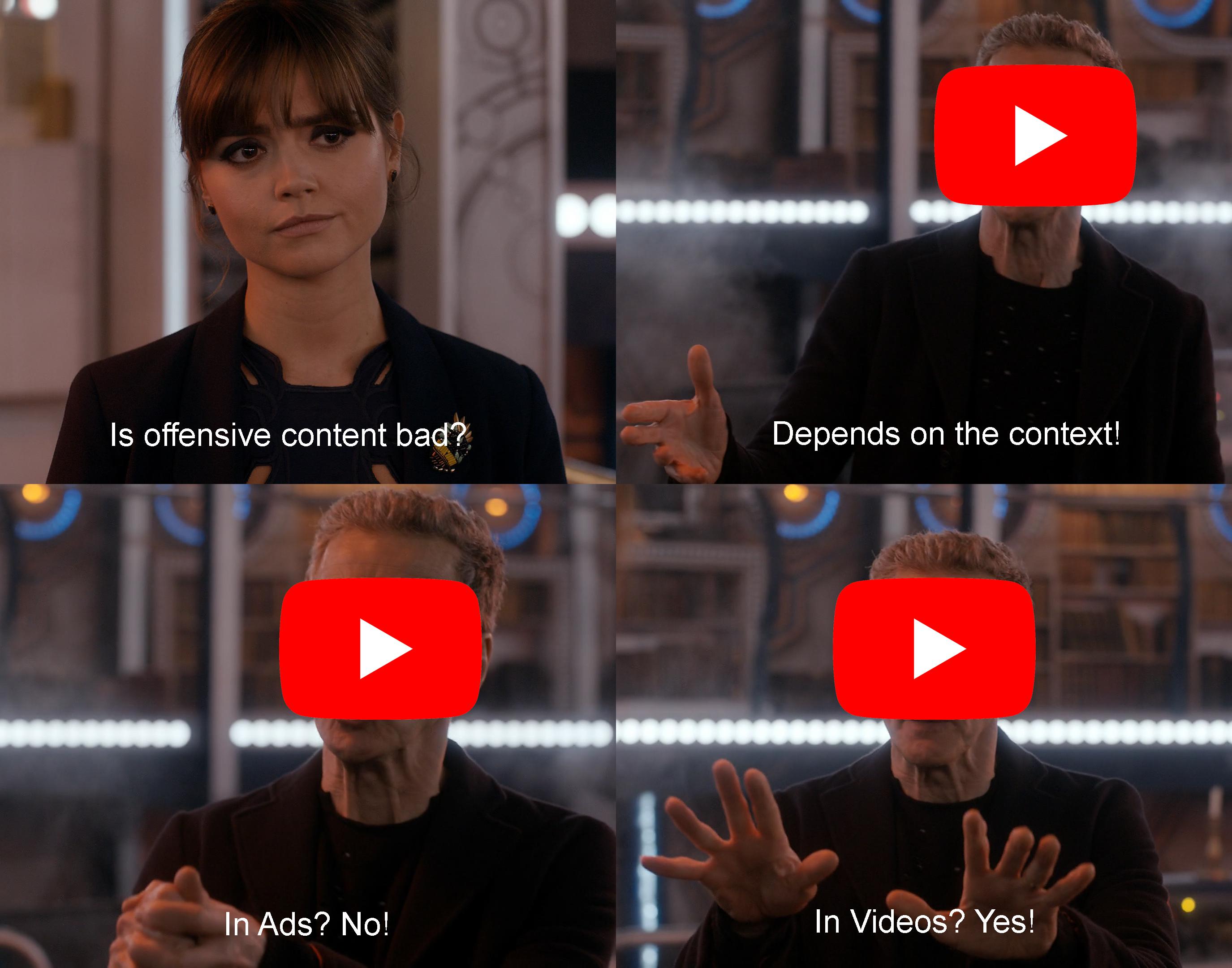 funny and dank memes  - depends on the context meme template - 1000 Coro Is offensive content bad? Depends on the context! Bolo Slodsson Cond.Viisos mi In Ads? No! In Videos? Yes!
