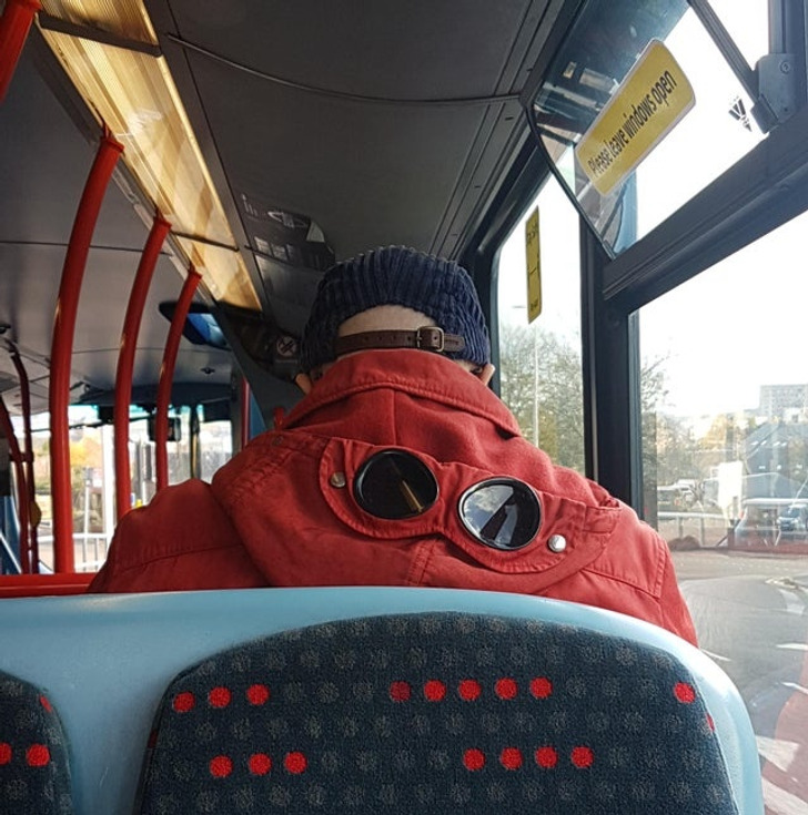 clever ideas and cool inventions - coat with sunglasses in hood