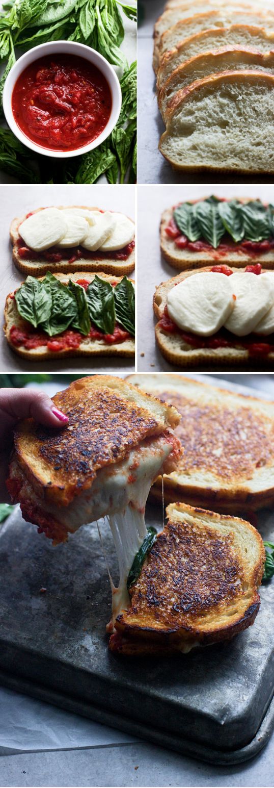random memes and pics - pizza margherita grilled cheese