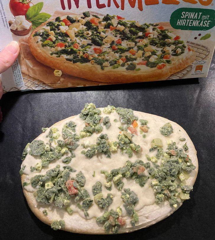 expectations vs reality - pizza