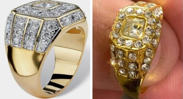 expectations vs reality - gold ring for men fashion
