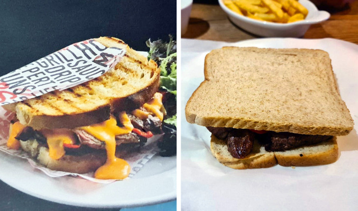 expectations vs reality - breakfast sandwich - Eorp Peril Shule