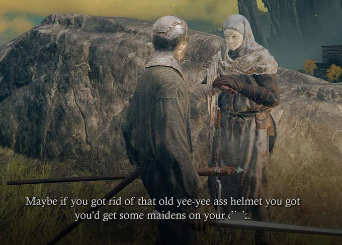 gaming memes - screenshot - Maybe if you got rid of that old yeeyee ass helmet you got you'd get some maidens on your