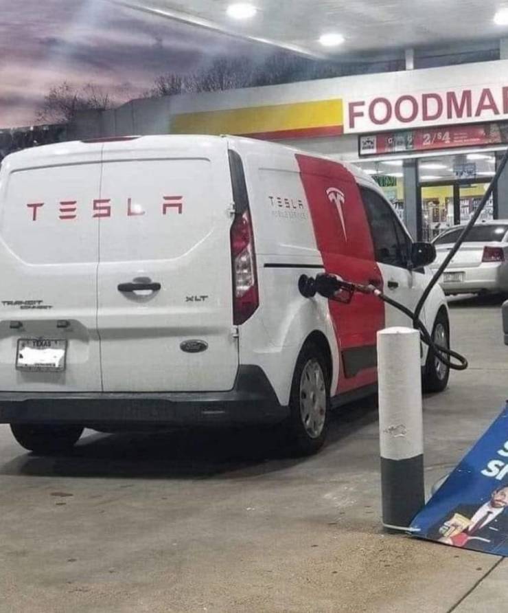 funny pics and random photos - commercial vehicle - Foodmai geg 254 Tesla Tesla Blt Ta Si