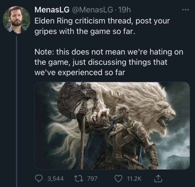 gaming memes - elden ring godfrey - MenasLG . 19h Elden Ring criticism thread, post your gripes with the game so far. Note this does not mean we're hating on the game, just discussing things that we've experienced so far And 3,544 t2 797