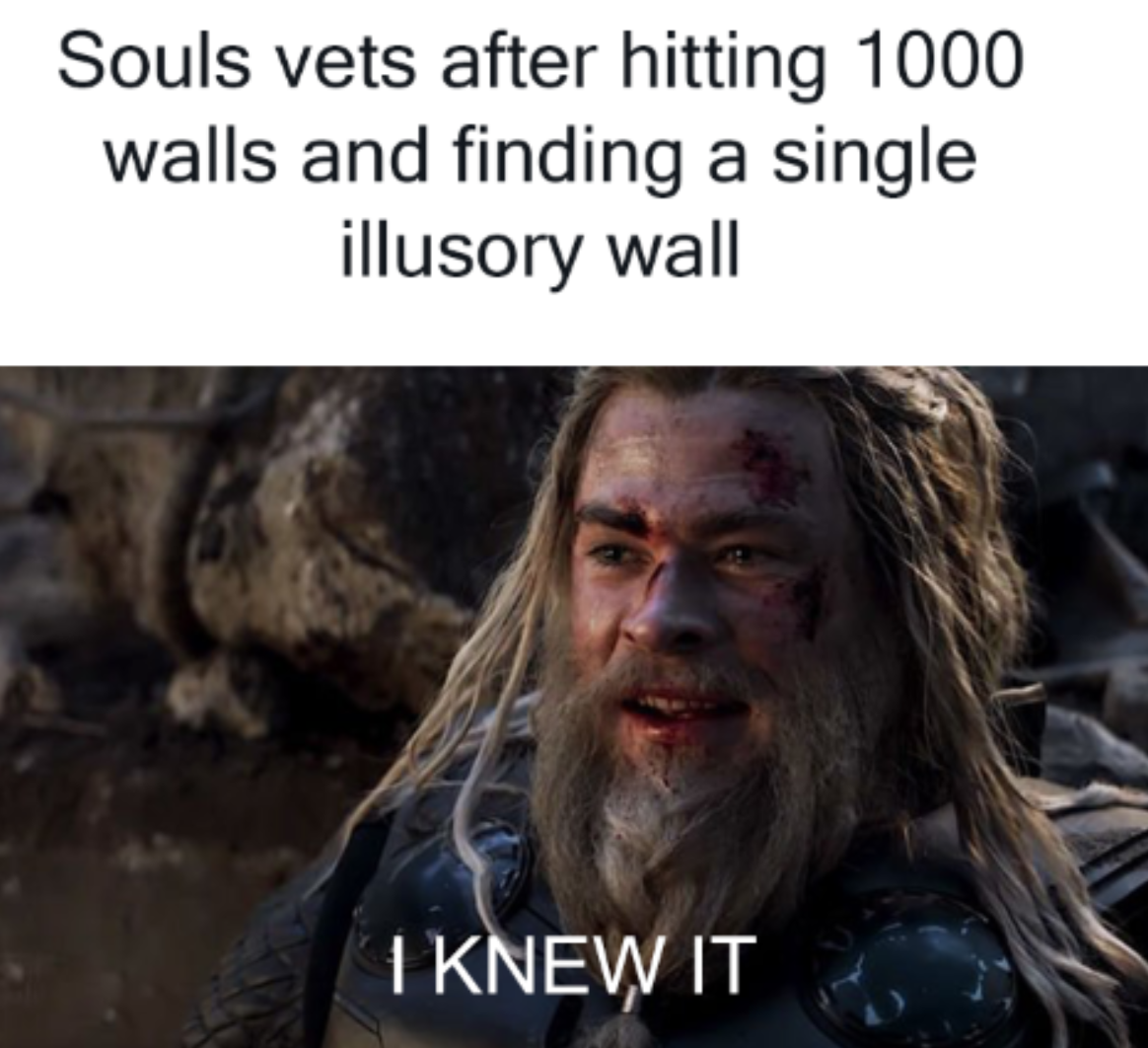 elden ring memes - Elden Ring - Souls vets after hitting 1000 walls and finding a single illusory wall I Knew It