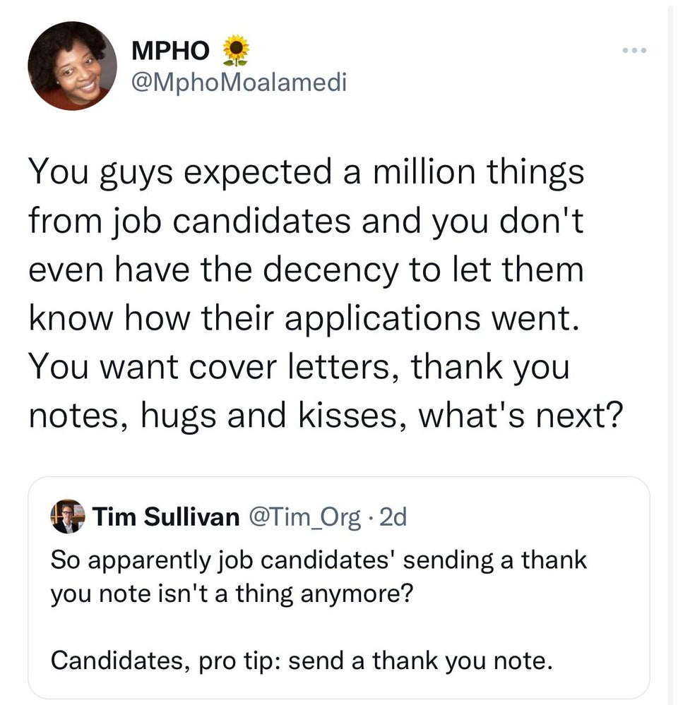 funny tweets and twitter memes - zombs brazil tweet - . Mpho Moalamedi You guys expected a million things from job candidates and you don't even have the decency to let them know how their applications went. You want cover letters, thank you notes, hugs a