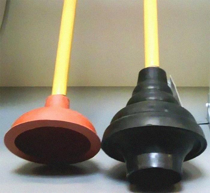 products people don't use right - sink plunger vs toilet plunger