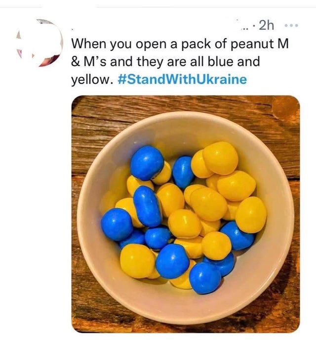 people lying online - plastic - . ... 2h When you open a pack of peanut M & M's and they are all blue and yellow.
