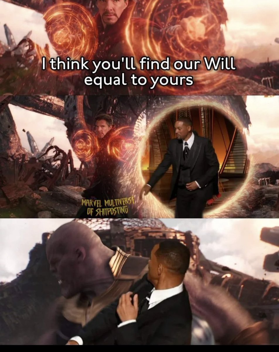 Will Smith Slap memes -  you find that our will is equal to yours