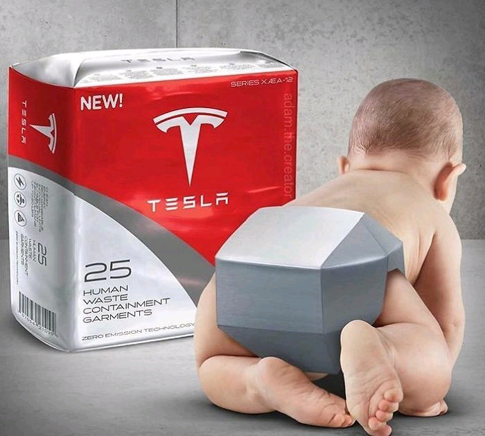 awesome randoms and funny memes - tesla human waste containment garments - Series Xea12 New! Tesla r T adam.the creator C Tesla 25 Human Waste Containment Garments Cro Emission Technolog