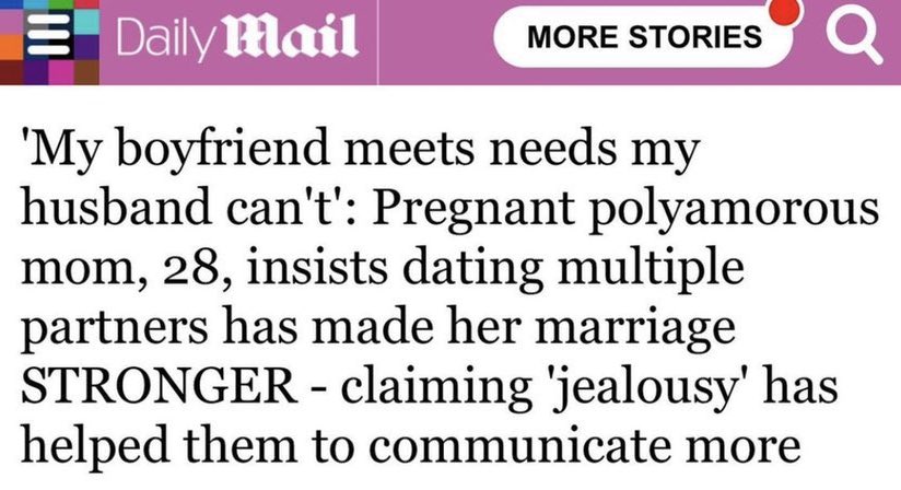 Women Posting Their L's - hr company - E Daily Mail More Stories a 'My boyfriend meets needs my husband can't' Pregnant polyamorous mom, 28, insists dating multiple partners has made her marriage Stronger claiming 'jealousy' has helped them to communicate