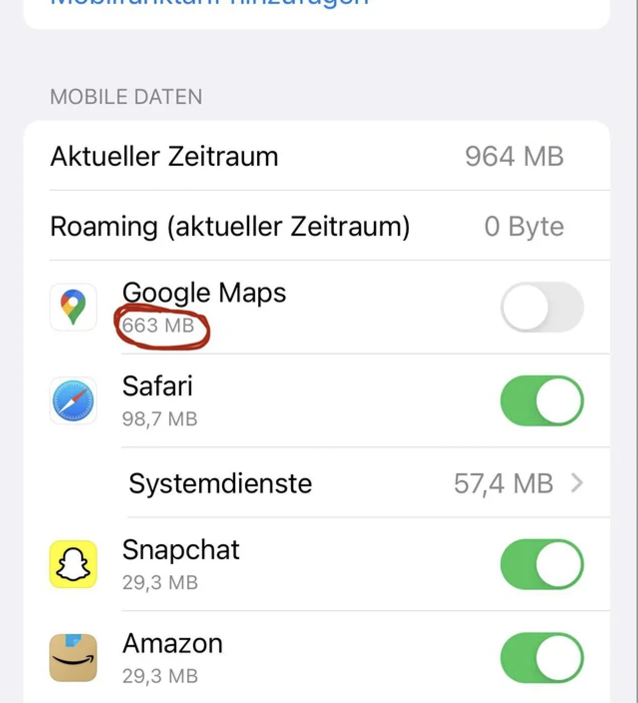Mildly Annoying Pictures - screenshot - Mobile Daten Roaming O Byte Google Maps